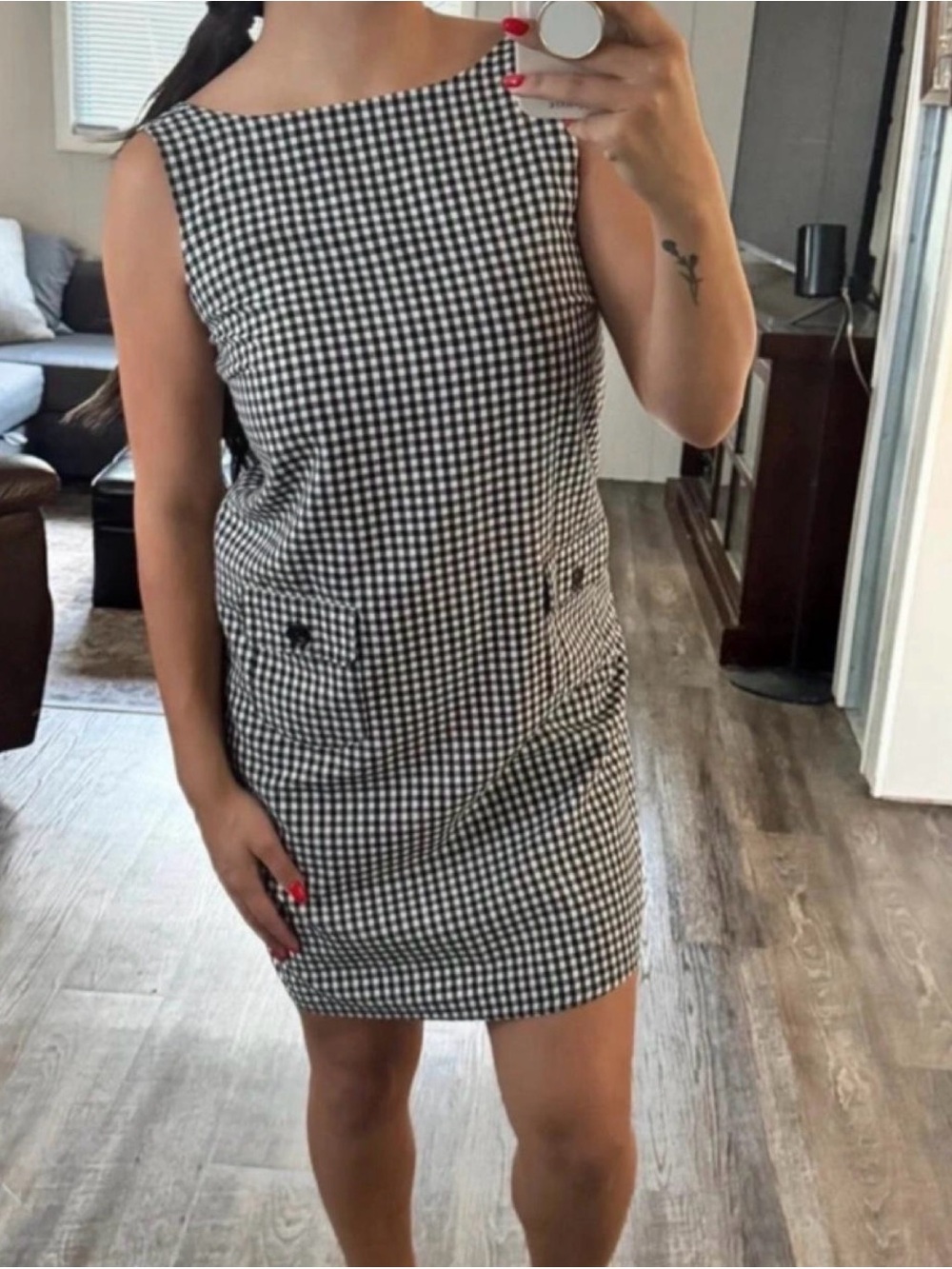 Black and White Gingham Dress